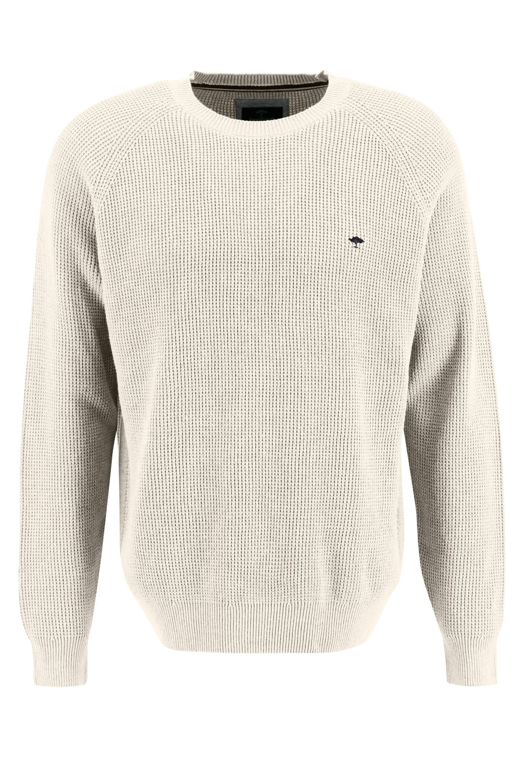 Structured knit sweater with raglan sleeves