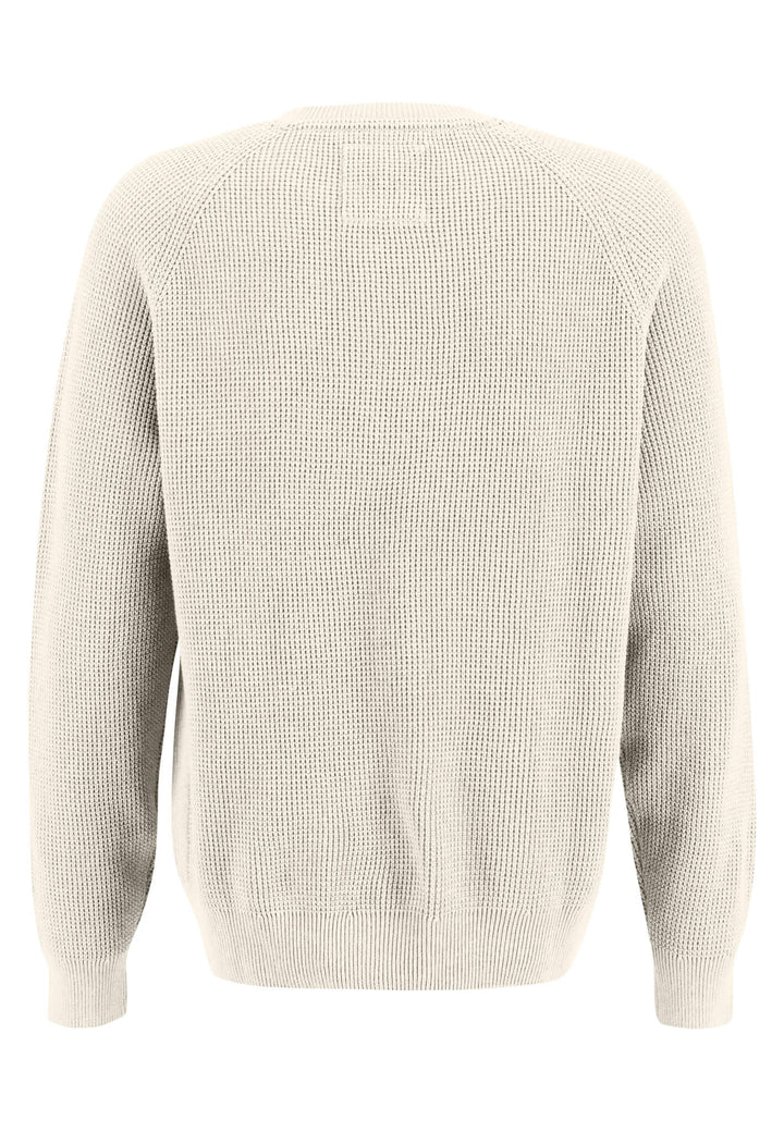 Structured knit sweater with raglan sleeves