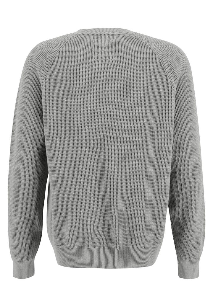 Structured knit sweater with raglan sleeves