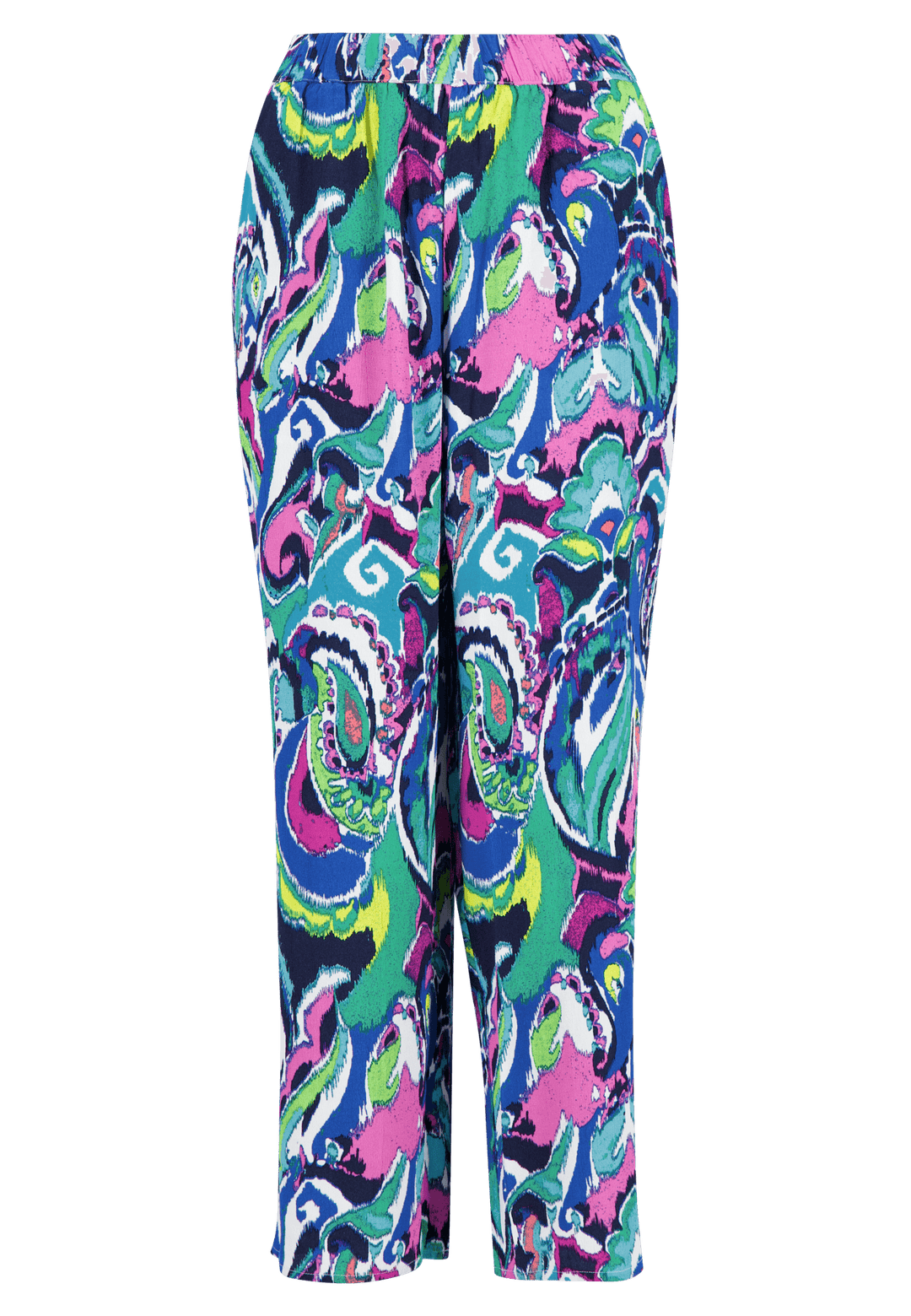 Wide-Leg Hose mit buntem Print